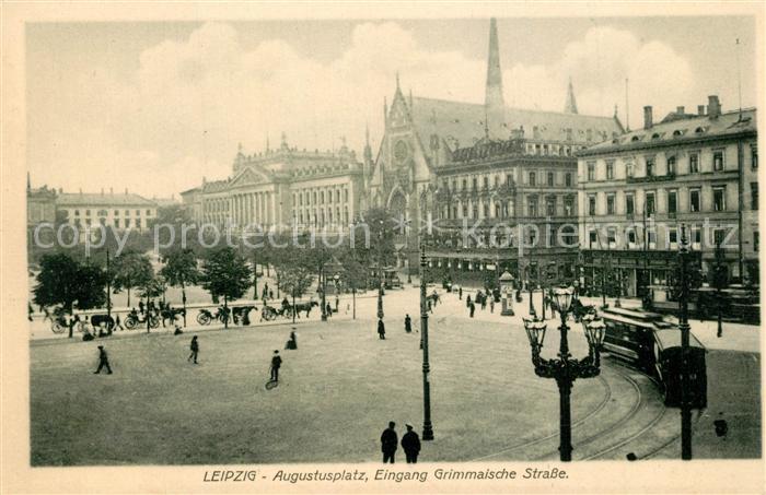 LEIPZIG Sachsen Augustusplatz Eingang Grimmaische Strasse