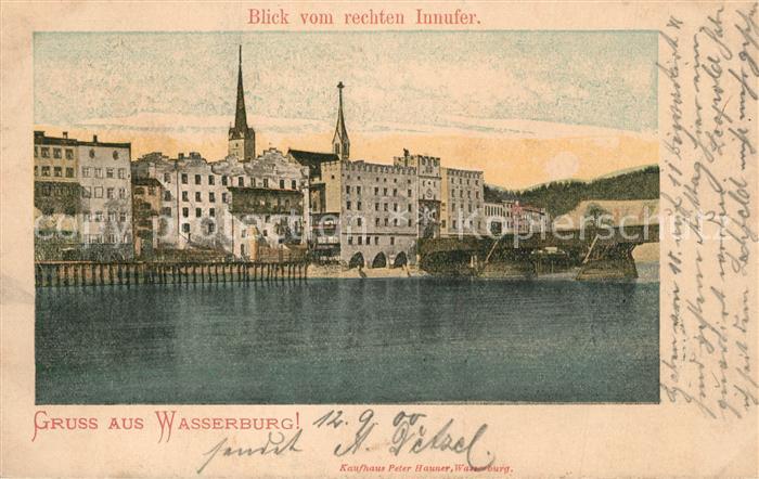 Wasserburg Inn Blick vom rechten Innufer