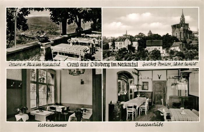 Dilsberg Gasthof Pension Schoene Aussicht Terrasse Nebenzimmer Bauernstube