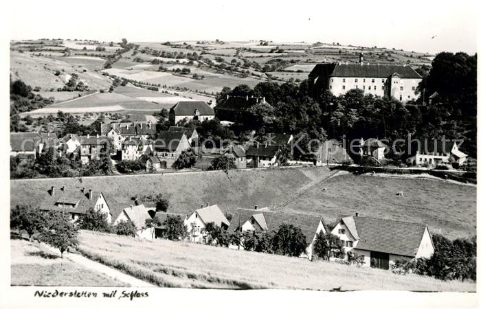 Niederstetten Wuerttemberg mit Schloss