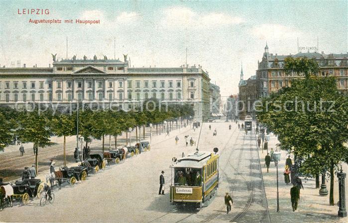 LEIPZIG Sachsen Augustusplatz mit Hauptpost