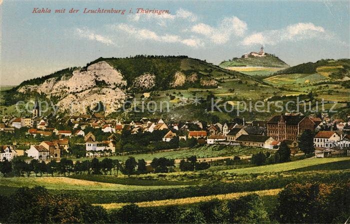 Kahla Thueringen mit der Leuchtenburg