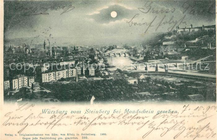 WueRZBURG Bayern Blick vom Steinberg