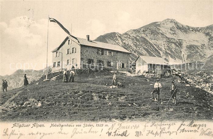 Nebelhornhaus mit Allgaeuer Alpen