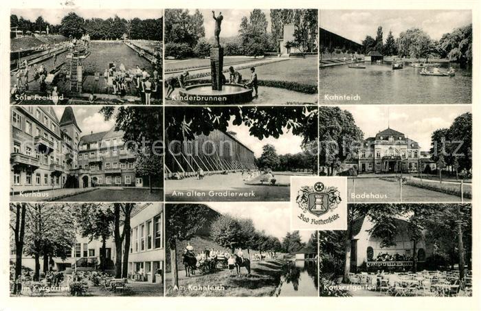 Bad Rothenfelde Sole Freibad Kinderbrunnen Kahnteich Kurhaus Altes Gradierwerk B