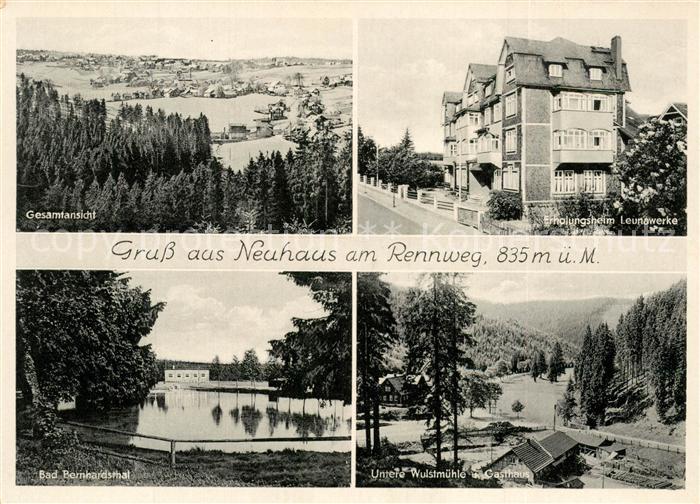Neuhaus Rennweg Panorama Erholungsheim Leunawerke Bad Bernharsthal Wulstmuehle u