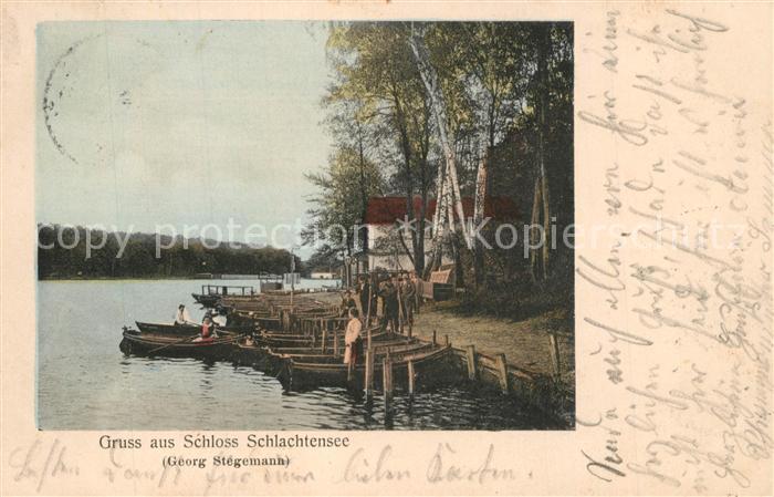 Zehlendorf Berlin Schloss Schlachtensee Ruderboote Bootsanlegestelle