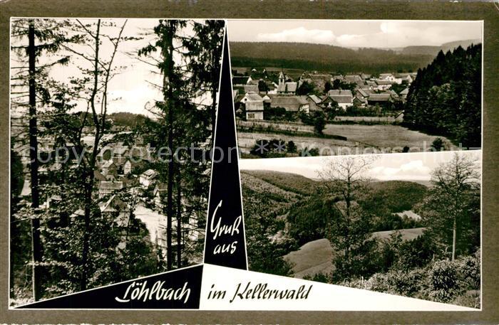 Loehlbach Teilansichten Landschaftspanorama Kellerwald