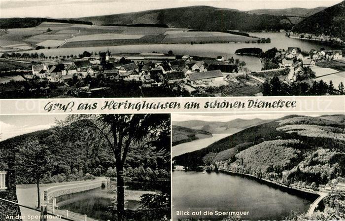 Heringhausen Waldeck Panorama Diemelsee Sperrmauer