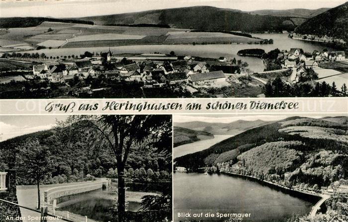 Heringhausen Waldeck Panorama Diemelsee Sperrmauer