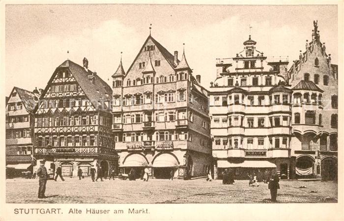STUTTGART  CITY Alte Haeuser am Markt