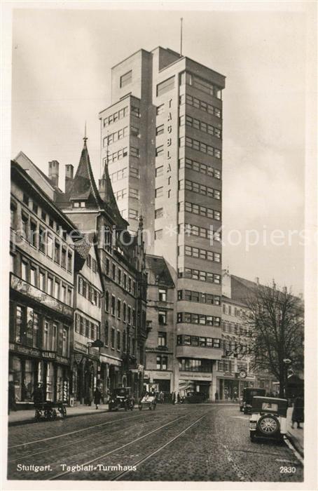 STUTTGART  CITY Tagblatt Turmhaus Hochhaus