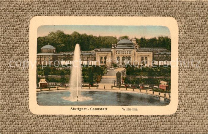 Cannstatt Bad Wilhelma Fontaene Kupferdruck