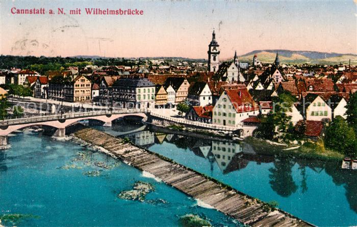 Cannstatt Bad Wilhelmsbruecke Neckar Stadtpanorama