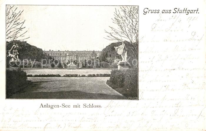 STUTTGART  CITY Anlagensee mit Schloss