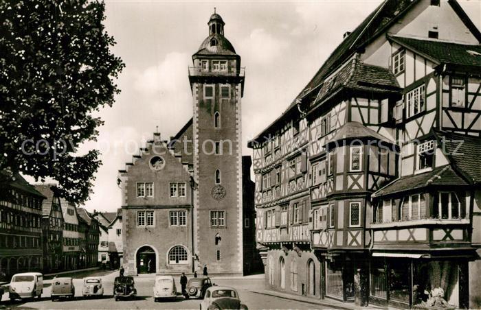 Mosbach Baden Rathaus Palm'sches Haus Fachwerkhaus Historisches Gebaeude