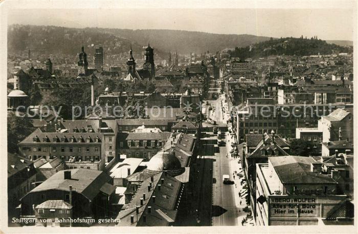 STUTTGART  CITY vom Bahnhofsturm gesehen