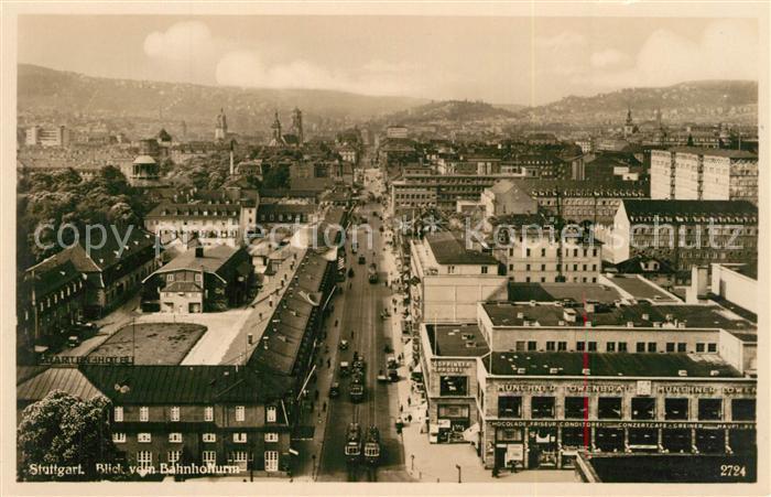 STUTTGART  CITY Blick vom Bahnhofturm