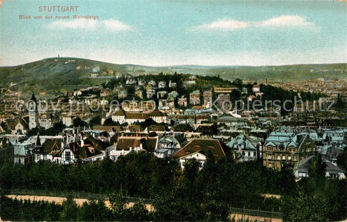 STUTTGART  CITY Panorama Blick von der neuen Weinsteige