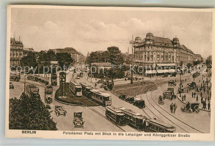 BERLIN  CITY Potsdamer Platz Leipziger Strasse Koeniggraetzer Strasse Strassenba