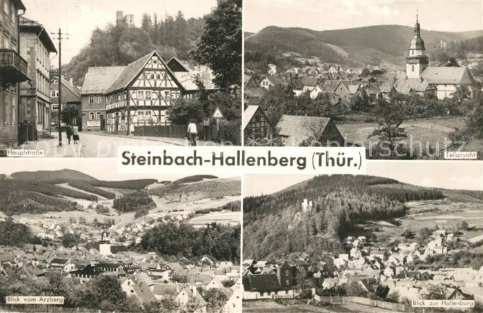 Steinbach Hallenberg Hauptstrasse Panorama Blick vom Arzberg Hollenburg Motiv mi