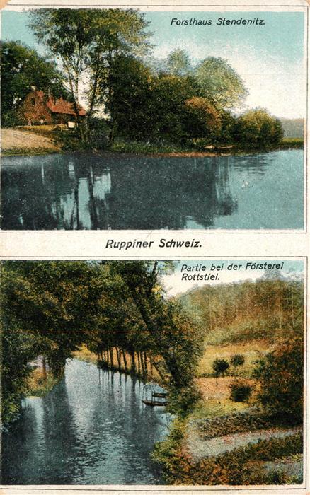 Stendenitz Forsthaus Ruppiner Schweiz Partie bei Foersterei Rottstiel