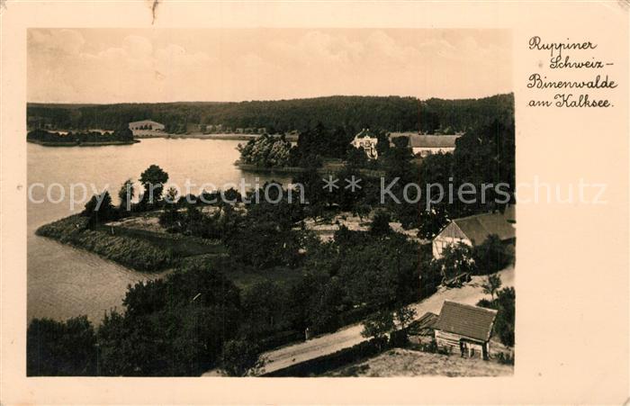 Binenwalde am Kalksee Ruppiner Schweiz Fliegeraufnahme