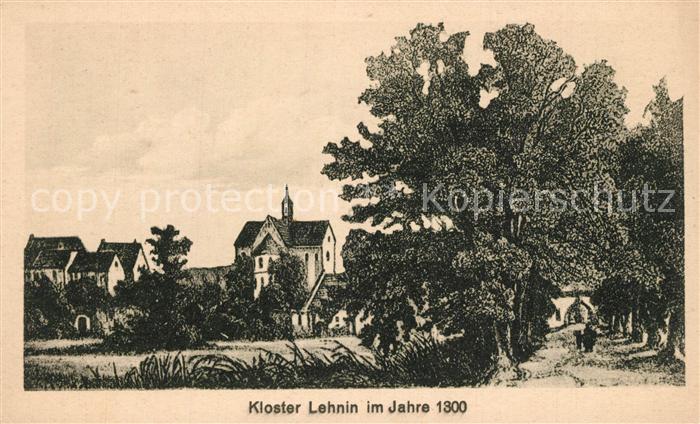 Lehnin Kloster im Jahre 1300 Kuenstlerkarte