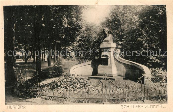 Herford Schiller Denkmal Bueste