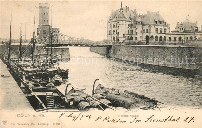 Koeln Rhein Hafeneingang