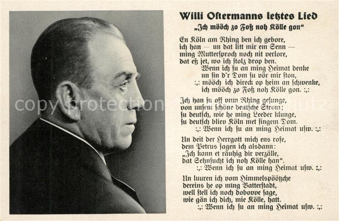 Koeln Rhein Willi Ostermanns letztes Lied Heimweh nach Koeln Portrait