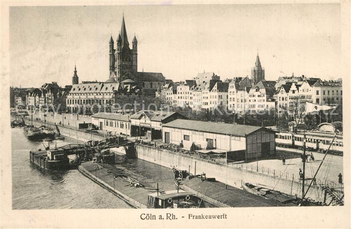 Koeln Rhein Frankenwerft Kirche Feldpost