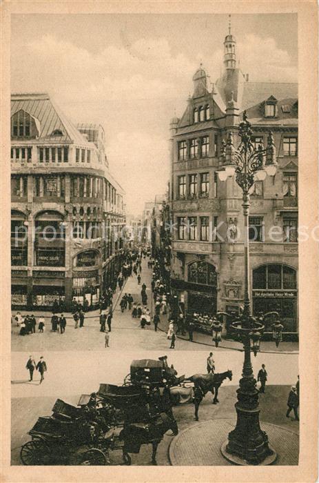 Koeln Rhein Hohestrasse Pferdedroschken