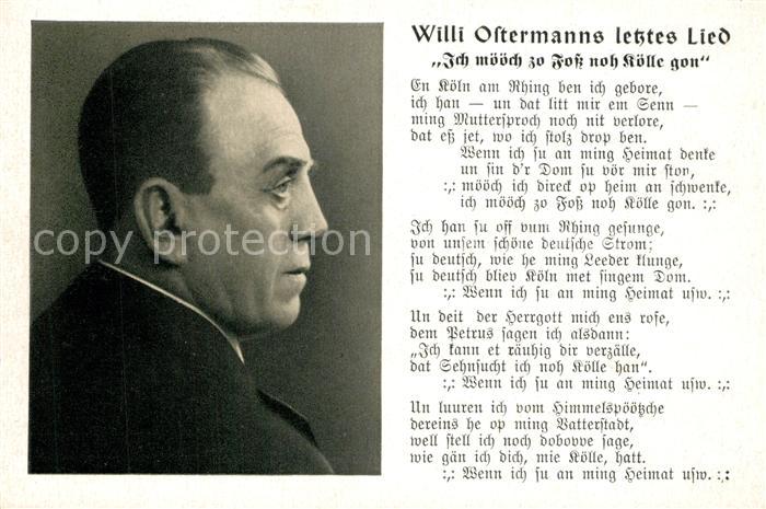 Koeln Rhein Willi Ostermanns letztes Lied Heimweh nach Koeln Portrait