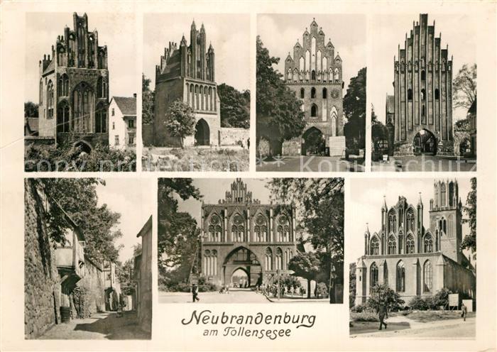 Neubrandenburg Die Tore der Stadt Stadtmauer Kirche