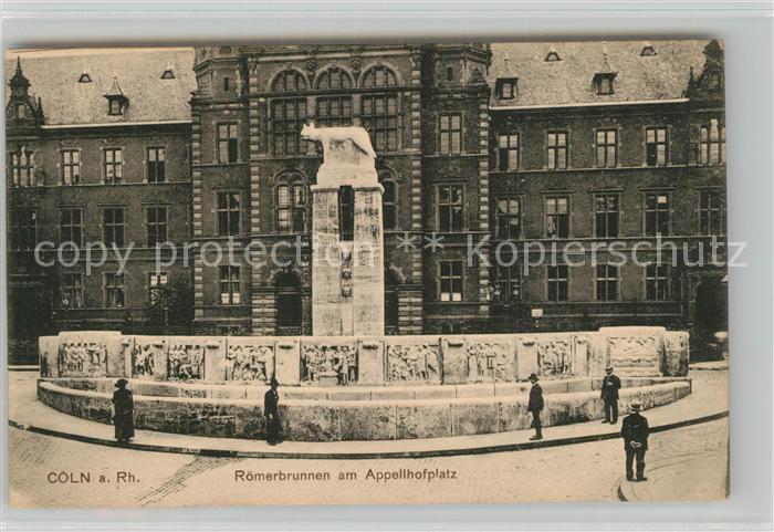 Koeln Rhein Roemerbrunnen am Appellhofplatz