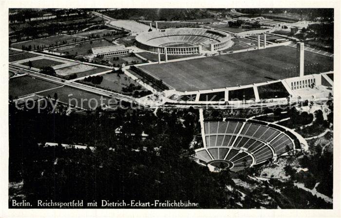 BERLIN  CITY Fliegeraufnahme Reichssportfeld mit Dietrich-Eckart-Freilichtb?hne