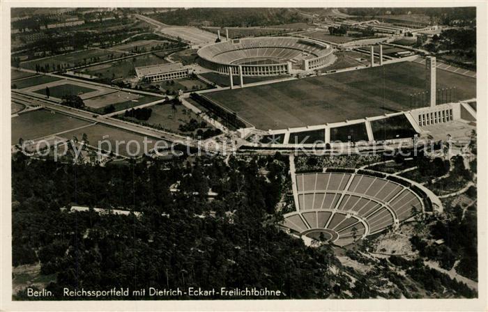 BERLIN  CITY Fliegeraufnahme Olympia-Reichssportfeld Dietrich Eckart Freilichtb?