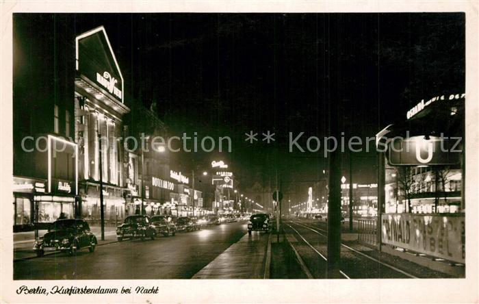 BERLIN  CITY Kurf?rstendamm bei Nacht