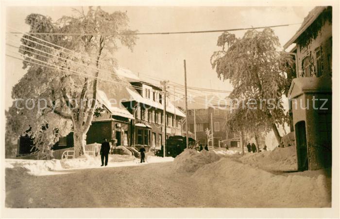 Oberhof Thueringen Verschneite Ortspartie