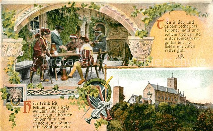 Eisenach Thueringen Wartburg Trinkspruch