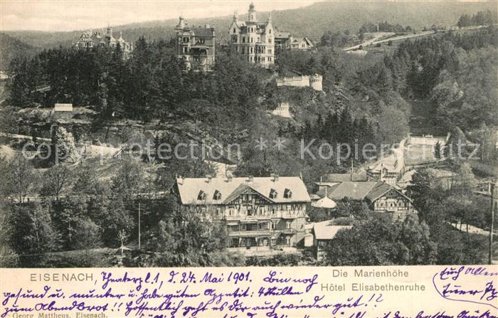 Eisenach Th?ringen Marienh?he Hotel Elisabethenruhe