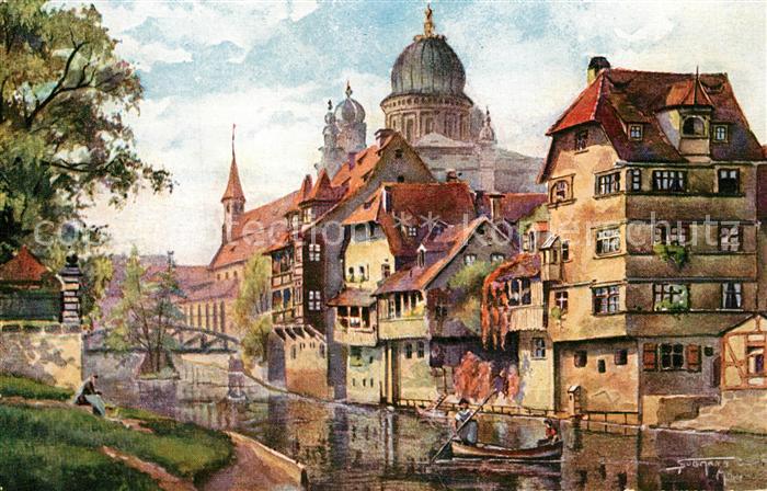 N?rnberg Insel Sch?tt K?nstlerkarte