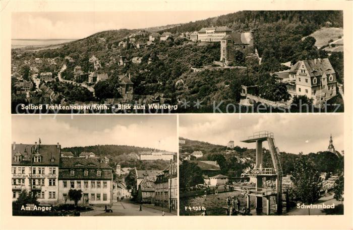 Bad Frankenhausen Solbad Fliegeraufnahme Freibad Anger