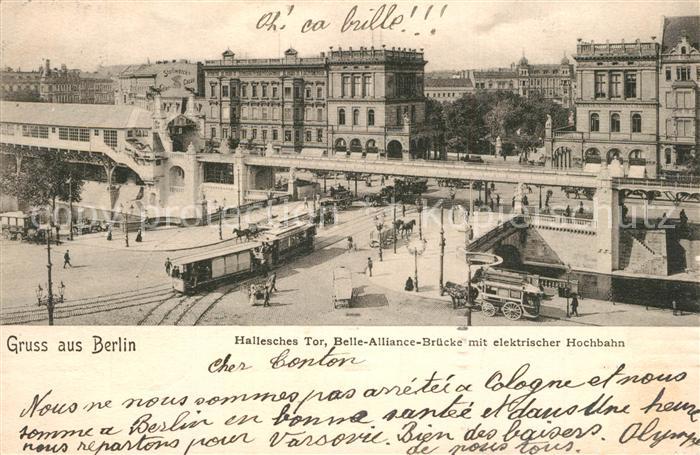 BERLIN CITY Hochbahn am Halleschen Tor Belle Alliance Bruecke