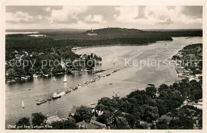 Koepenick Blick auf den Langen See mit Wirtshaus Mueggelturm