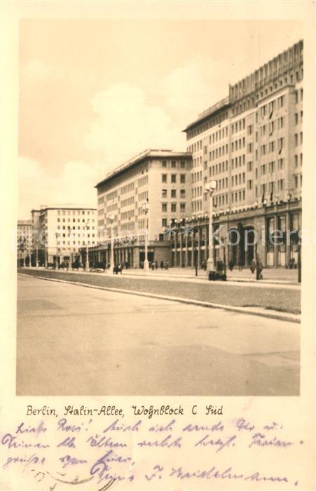 BERLIN  CITY Stalinallee Wohnblock C Sued