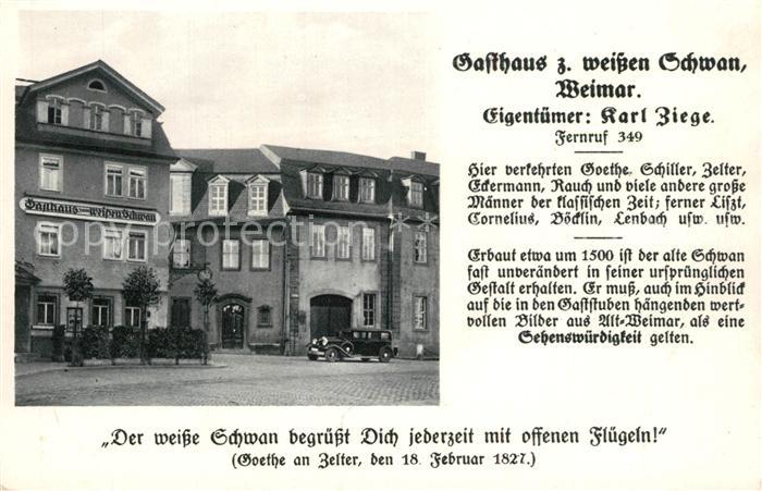 Weimar Thueringen Gasthaus zum weissen Schwan