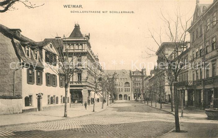 Weimar Thueringen Schillerstrasse mit Schillerhaus