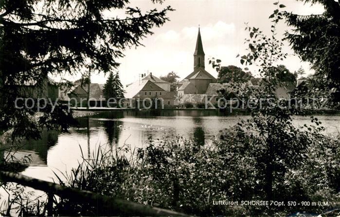 Schoensee Teilansicht mit Kirche